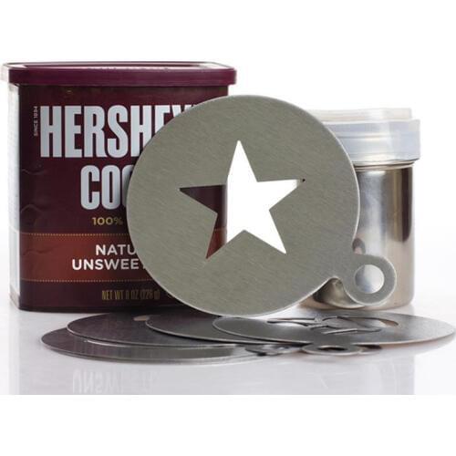 Cappuccino Mold Fancy Coffee Printing Model Foam Spray Cake Stencils Powdered Sugar Chocolate​ Cocoa Coffee Printing Assembly