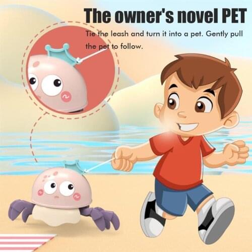 1pc Kawaii Childrens Octopus Water Toy Clockwork Jellyfish Toy Crawling Animal Pulling Line Walking Jellyfish Bathing Toy Gift