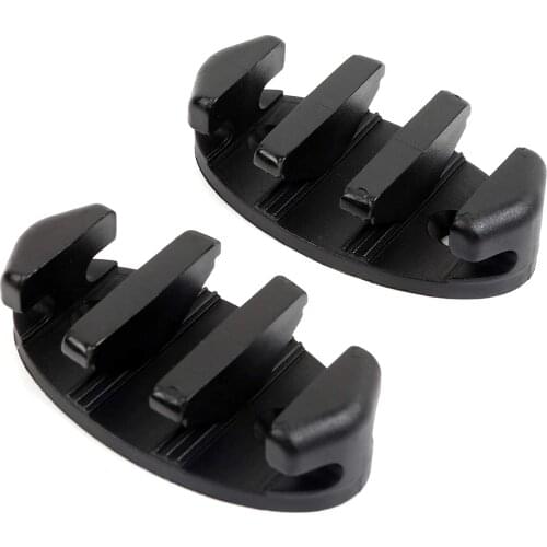 Black Nylon 3-1/2 Inch long Zig-Zag Cleat for Kayaks, Boats and Gear 2pcs