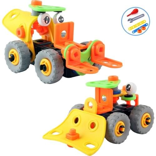 STEM Building Nut Disassembly Engineering Truck Crane Forklift Glider Kids Screw Boys Creative Tool Education Toys DIY Car Model