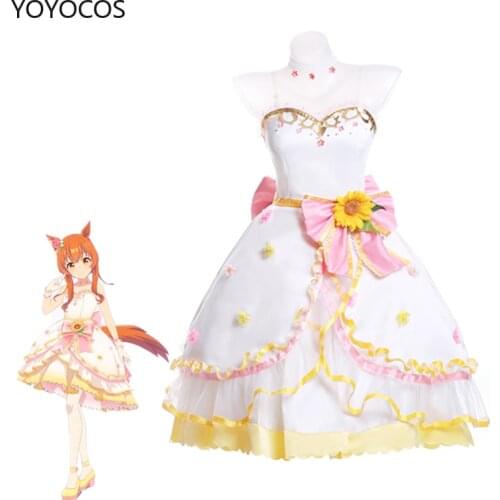 YOYOCOS Uma Musume: Pretty Cosplay Costume Derby Mayano Top Gun Cosplay Anime Clothes Princess Dress Party Birthday Girl Costume