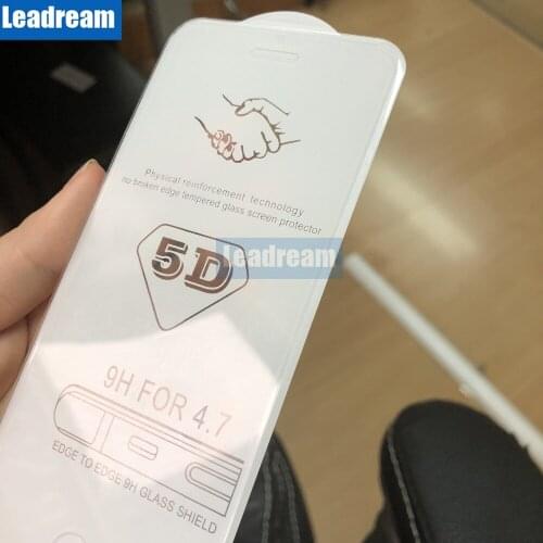 Leadream Free DHL 300Pcs Real 5D Clear Tempered Glass Big Curved edge for iPhone 6 6s 7 8 Plus for iPhone X XR XSMAX