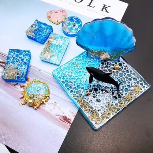 Epoxy Resin Filling Material White Water Ripple DIY Resin Sticker Jewelry Making Accessories