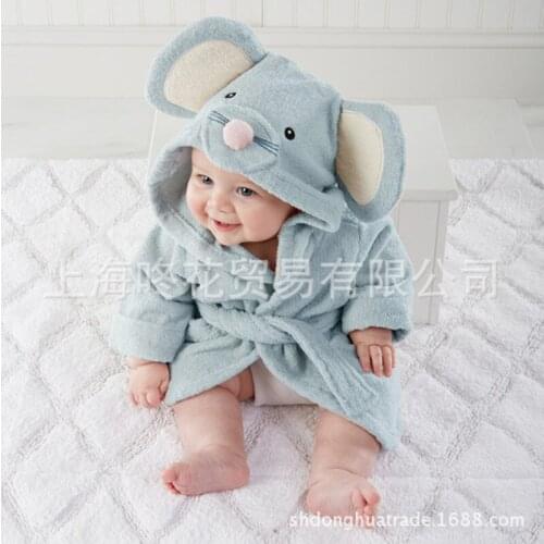 Cute Baby Zoo Bathrobe/Hooded Bath Towel/Cartoon Bathrobe Toalhas De Banho Baby Bathrobe Toalha De Banho Grande Bath Towels