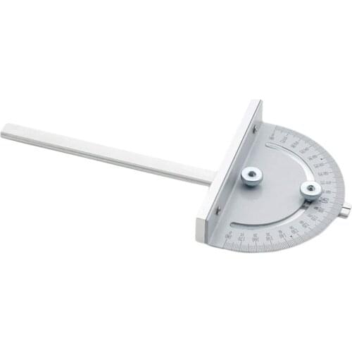 Mini Table Saw Angle Push Ruler Measure Tool T-style Woodworking Tools Wooden Work Level High Accuracy Silver Compact Protractor