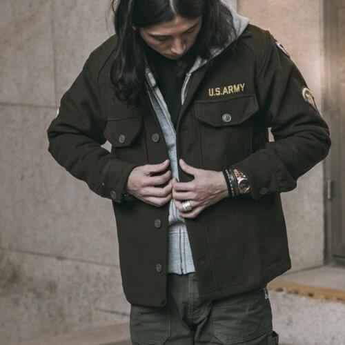 Non Stock 1950s Korean War US Army OG 108 Field Wool Shirt Mens Vintage Military Jacket