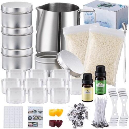 DIY Scented Candle Soy Wax Handmade Wax Melting Cup Set DIY Candle Making Scented Candle Made Andmade Wax Melting Cup Set