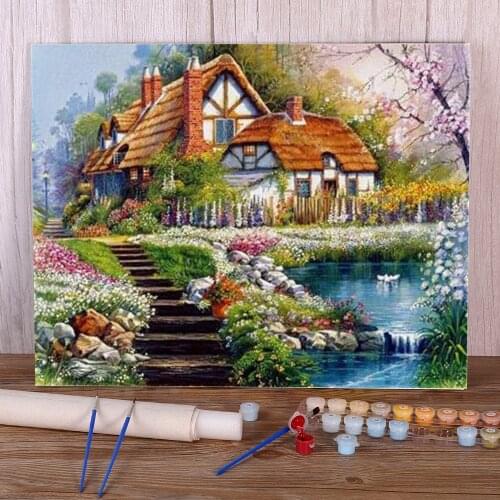 Scenery Landscape DIY Painting By Numbers Complete Kit Oil Paints 50*70 Paiting By Numbers Home Decoration For Wholesale