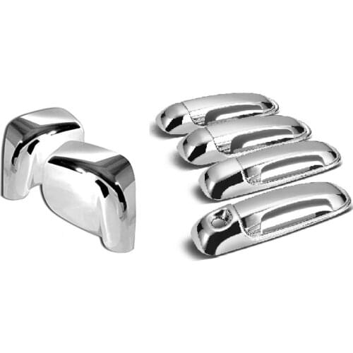 Chrome Door Handle Cover and Mirror Cover Set For 02-08 Dodge Ram 1500 / 03-09 Dodge Ram 2500 / 3500 (Not For Towing Mirror)