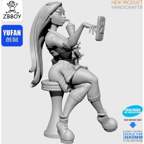 1/32 Resin Kits Modern Woman Resin Soldier Sefl-assembled TD-201946