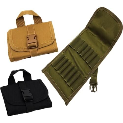 Nylon 14 Round Ammo Pouch Cartridge Belt Carrier Bag for Shot gun Holder Case Tactical Hunting Rifle Ammo Pouch Cartucheras Gear