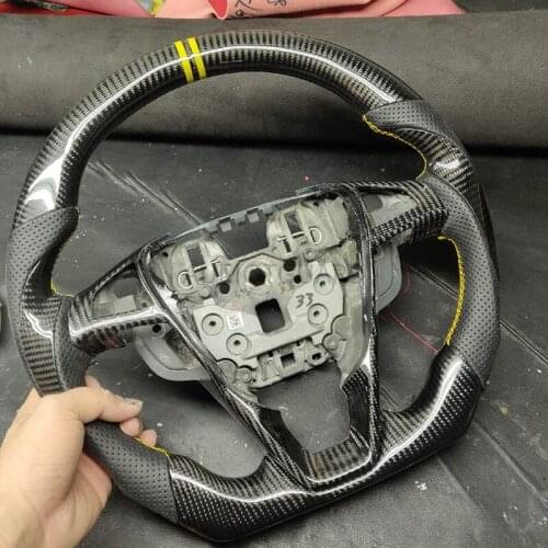 NEW Carbon Fiber Steering Wheel Perforated Leather for Ford Fusion Mendeo 2013-2020 2019 2018 2017