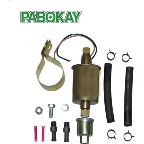New Universal 5-9 PSI In Line External Electric Fuel Pump WITH INSTALLATION KIT GA8012S E8012S E8016S E8034 EP-11K