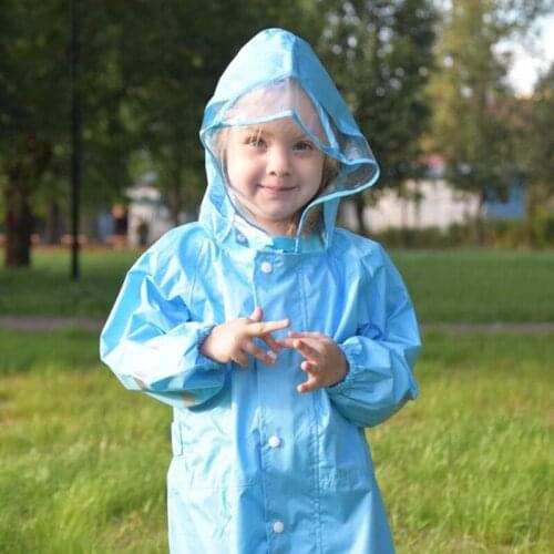 2-9 Years Old Jumpsuit Raincoat Hooded Cartoon Kids One-Piece Rain Coat Tour Fashionable Waterproof Children Rain Gear Suit