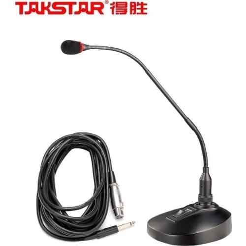 Takstar MS100-2 wired tabletop conference microphone gooseneck microphone for large-scale conference/public address/speech