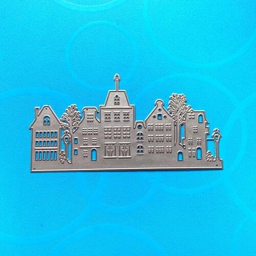 YINISE SCRAPBOOK Metal Cutting Dies For Scrapbooking Stencils BUILDINGS DIY PAPER Album Cards CRAFT Making Embossing Die CUT