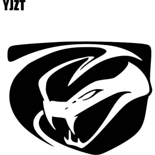YJZT 16.1CM*13.3CM Snake Decoration Pattern Car Stickers Car Door Vinyl Decal Black/Silver C4-1537
