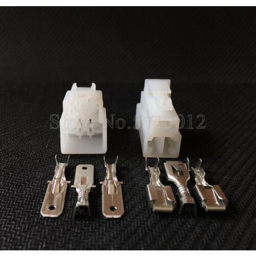 3 Hole 6070-3481 6070-3471 Auto Wire Harness Connector 6.3mm Electrical Socket With Terminals