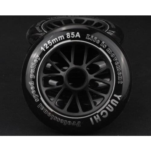 6 pieces Big Wheel 125mm Skating Wheel 85A High Rebound Inline Speed Skates Roller Shoes Rodas blue green white black yellow