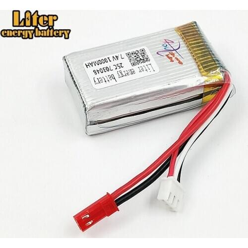 7.4V 1000mAH Remote control plane genuine 7.4V 1000mAH lithium battery You Di U829 703048 Lipo battery 25c