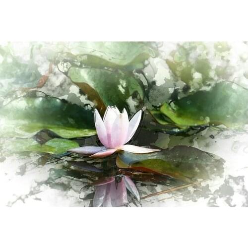 Diy diamond painting cross stitch kits flower full 5D diamond embroidery Lotus icon diamond mosaic picture Home Decoration