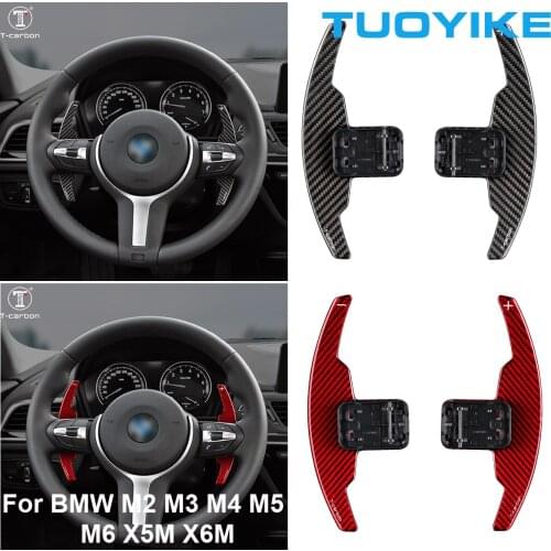 Car Styling Carbon Fiber Steering Wheel Shift Paddle Extension Replacement For BMWF/ G/M-series M2 M3 M4 M5 M6 X5M X6M RED Black