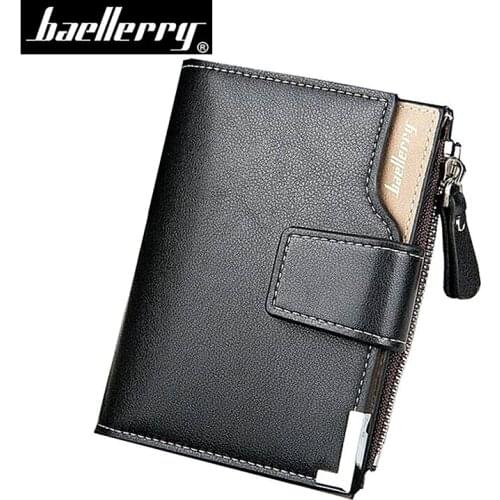Baellerry Wallet high quality PU leather Men wallets Fashion short Male clutch purse With Card holder coin pocket guarantee