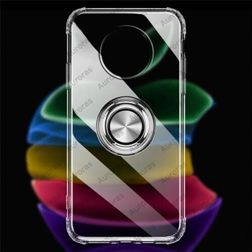 Auroras For Xiaomi Pocophone X3 Case Anti-fall Airbag Clear Case Shockproof With Ring Case For Poco X3 NFC Cover