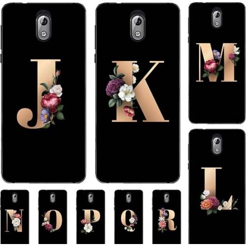 For Nokia 3.1 Plus 3.1C 3.2 Case For Nokia 3 TA-1020 Funny Custom Name Letter Couple Cover Fashion Black TPU Soft Phone Coque