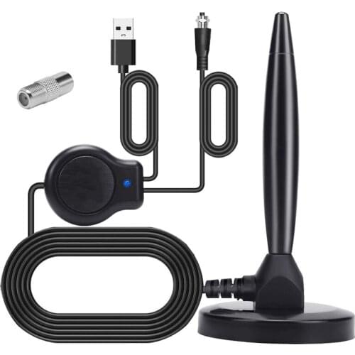 TV Antenna Indoor, HDTV Digital TV Antenna with Amplifier Signal Booster 120 Miles Range Support Televisions 4K 1080P