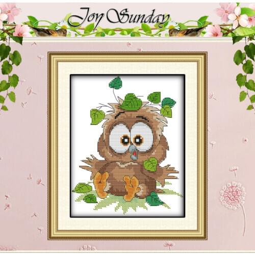 Baby owl Patterns Counted Cross Stitch 11CT 14CT Cross Stitch Set Wholesale Animals Cross-stitch Kit Embroidery Needlework