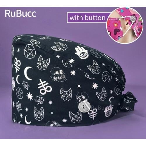 Doctor Dentist Pharmacy Lab Scrub Caps Clinic Clinical Hats Surgical Women Nurse Beauty Salon Medical Pet Hospital Surgical Caps