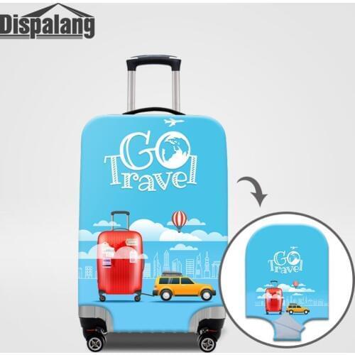 Dispalang Elastic Anti-dust Luggage Protective Covers For 18-32 Inch Case On Suitcase 3D Printing Rain Suitcase Protector Cover