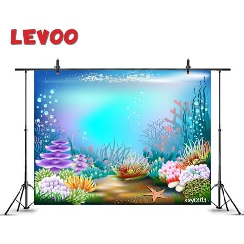 LEVOO Under Sea Backdrop Underwater World Corals Starfish Girls Birthday Photo Zone Photo Studio Photography Background Props