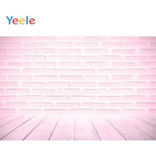 Pink Brick Wall Wooden Floor Backdrops For Photography Newborn Photocall Baby Portrait Photographic Backgrounds For Photo Studio