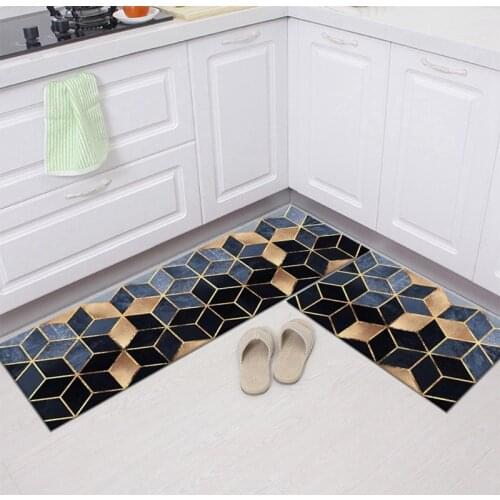 Geometric Kitchen Mat Anti-slip Area Rugs for Living Room Balcony Modern Entrance Doormat 3D Pattern Bath Mat Hallway Carpet