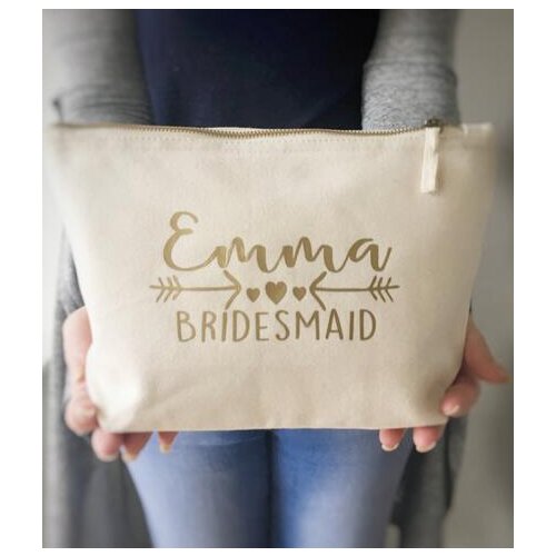 Personalised Bridesmaid Gift Make Up comestic Bags Will you be my Bridesmaid, Maid of Honour Unique Gift for Bridal Party Bags