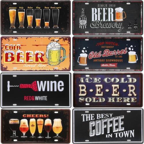 SUMMER BEER Car Plate Vintage Metal Tin Sign Bar Pub Club Tavern Home Decor Wall Stickers Art Poster Painting Free Shipping A617