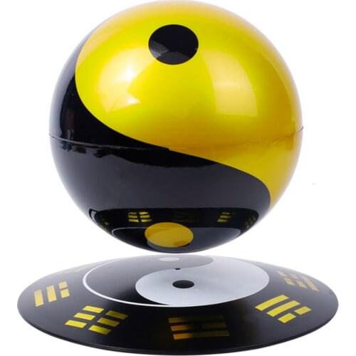 Home Decoration Magnetic Levitation 6 Inch Golden Tai Chi Ball Rotated Floating Globe Festival Christmas New Strange Gift