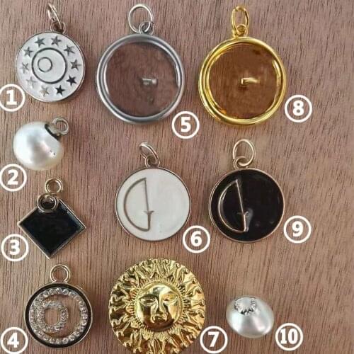 High-grade metal zipper pull pendant 10 pieces a lot gold silver zipper pendant same button is available 10 pieces a pack