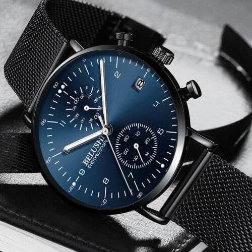 High Quality Men Watches Luminous Leather Casual Waterproof Quartz Watch Auto Date Male Clock Relojes Hombre Fashion Watch 2019