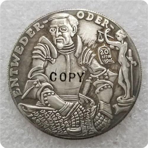 Type #2_1916 Karl Goetz Germany Copy Coin