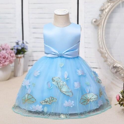 0-4 years baby girl dress embroidered mesh baby girl princess dress sweet full moon baptism dress flower girl dress ball gown