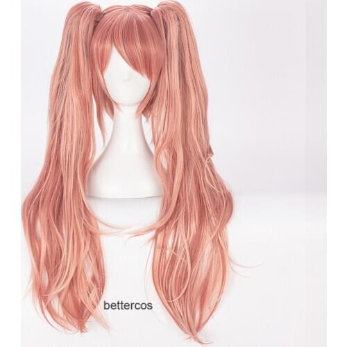 Dangan Ronpa Enoshima Junko Cosplay Wig Danganronpa Long Heat Resistant Synthetic Wig + Wig Cap