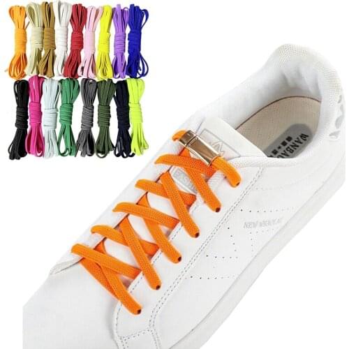 1Pair Unisex Elastic Magnetic Locking Shoelaces Creative Quick No Tie Shoe laces for Kids Adults