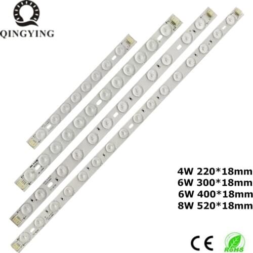 10pcs LED Tube Ceiling Light Module Source 4W 6W 8W Three Color 2835 LED Bar Lights Ceiling Lamp For Retrofiting Old LED Tube