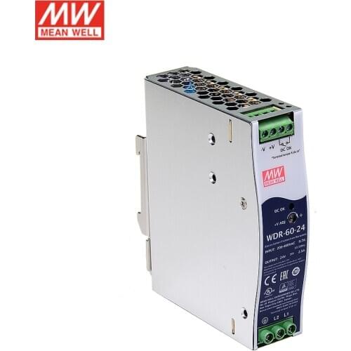 MEAN WELL WDR-60-48 60W 48V Ultra Wide Input Industrial DIN Rail Power Supply 180-550V AC to 48V DC 1.25A Power Unit PSU SMPS