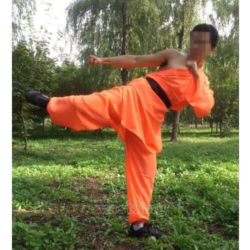 Kids&adults one-shoulder zen Martial arts suits wing chun kung fu shaolin abbot monk uniforms clothing 4pcs/set