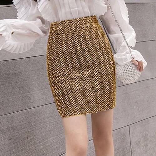 2021 new Sexy Bag Hip High Waist Bouncing Skirt Womens Sequin Bag Skirt Elastic and Tight Nightclub Party Performance