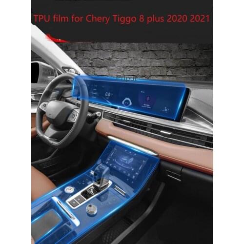 TPU Car Gear Dashboard Gps Navigation Screen Film Protective Sticker for Chery Tiggo 8 Plus Gls Anti-scratch 2020 2021